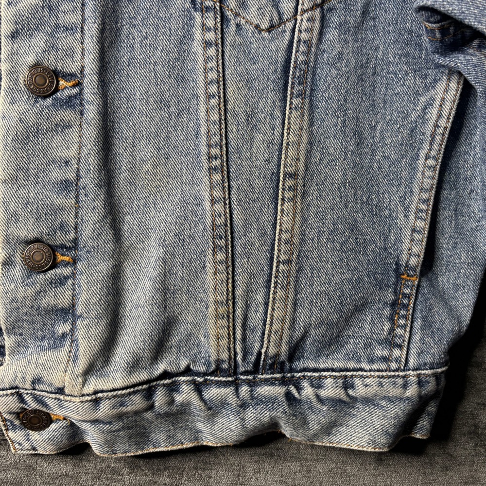 Vintage Y2K Levis 70598 4891 Denim Trucker Jacket Light Wash Mens Large Western - Picture 8 of 11